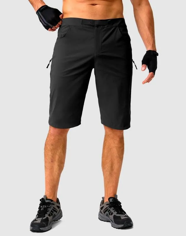 Men's Mountain Bike Shorts Stretch Cycling Biking Bicycle Quick Dry Hiking Shorts for Men Zipper Pockets