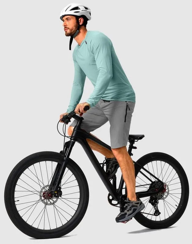 Men's Mountain Bike Shorts Stretch Cycling Biking Bicycle Quick Dry Hiking Shorts for Men Zipper Pockets