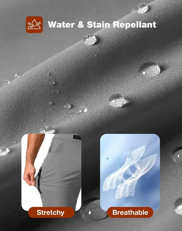 Men's Mountain Bike Shorts Stretch Cycling Biking Bicycle Quick Dry Hiking Shorts for Men Zipper Pockets