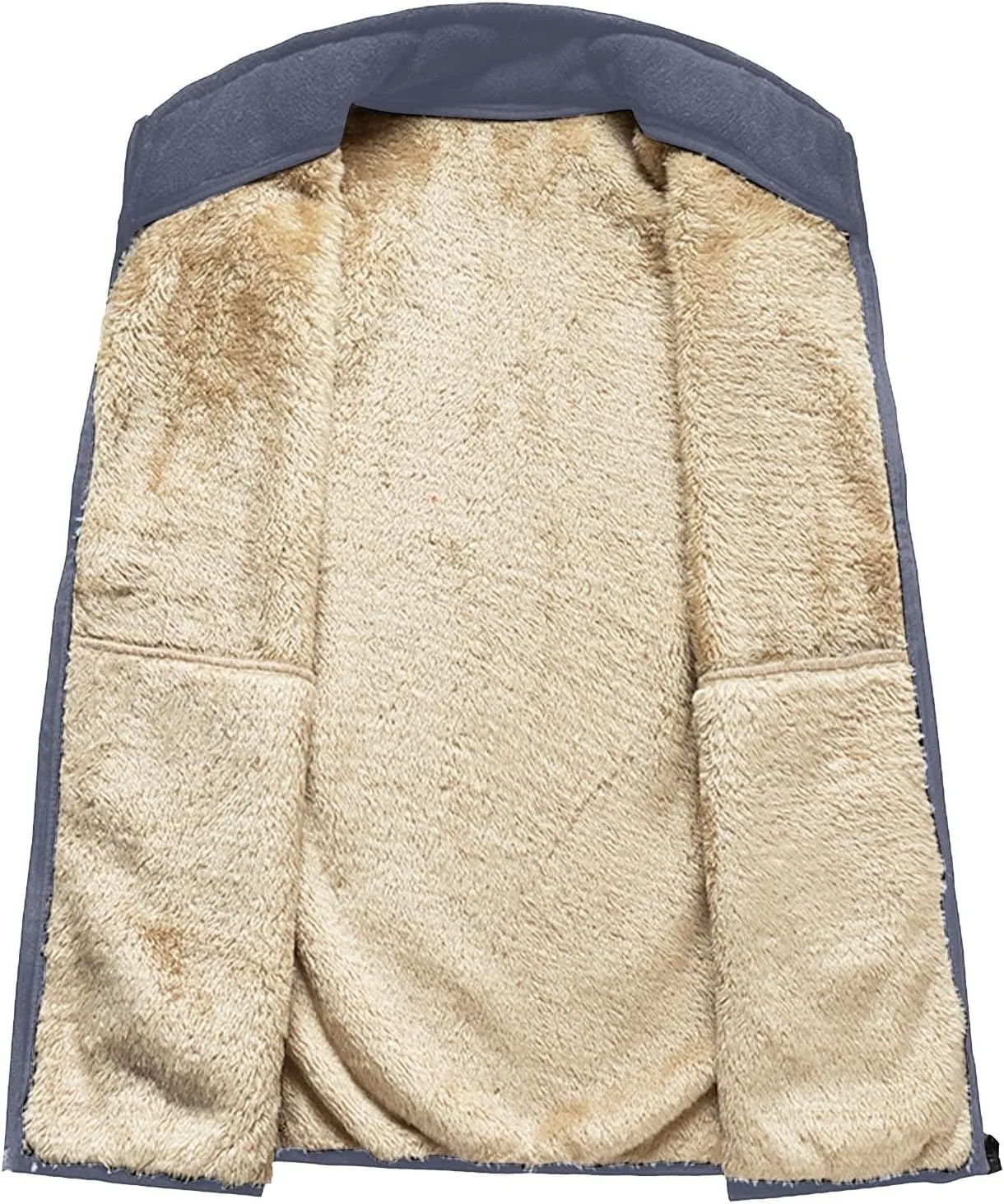 Men's Vest Stand Collar Padded Thicken Warm Winter Zip Up Jacket Sleeveless Casual Outdoor Sports Travel Vest