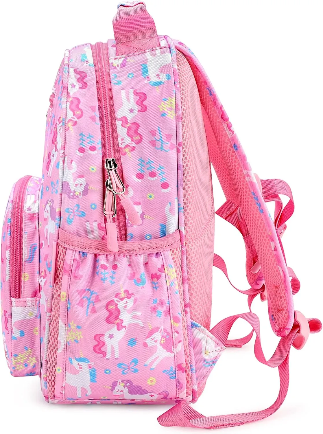 mibasies Girls Backpack 5-8: Lightweight Kids Backpacks for Girls - Girl Bookbag for Elementary School - Flower Unicorn