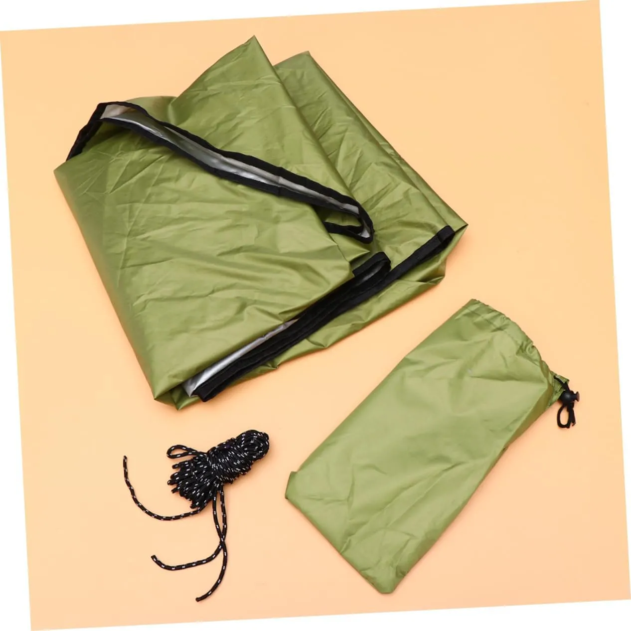 Mikikit Pop up Canopy Tent Cover 3m Triangle Tarp Camping Tarp Under Tent Sun Shelter Garden Pool Shade Sail