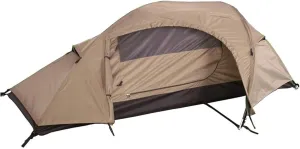 Mil-Tec Recom 1-Person Compact Lightweight Durable Weatherproof Wind & Storm-Resistant Easy-to-Install Tactical Outdoor Hiking Camping Tent with Zipper Entrance & Mosquito Net