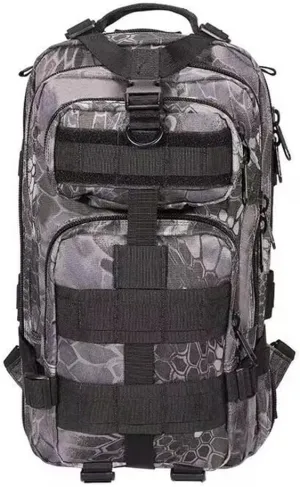 Military Tactical Camo Backpack for Men 40L Large Waterproof Camo Backpack for Hunting Tactical Travel Backpack (Black Python Pattern)