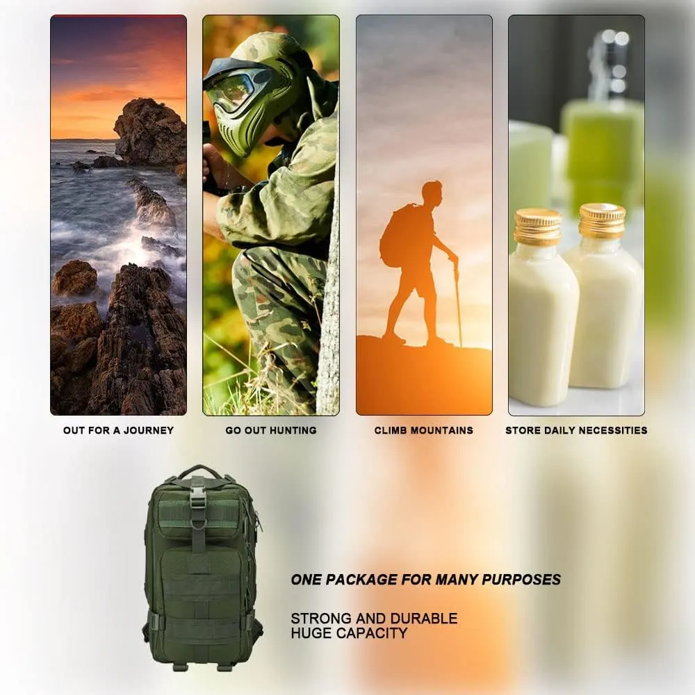 Military Tactical Camo Backpack for Men 40L Large Waterproof Camo Backpack for Hunting Tactical Travel Backpack (Black Python Pattern)