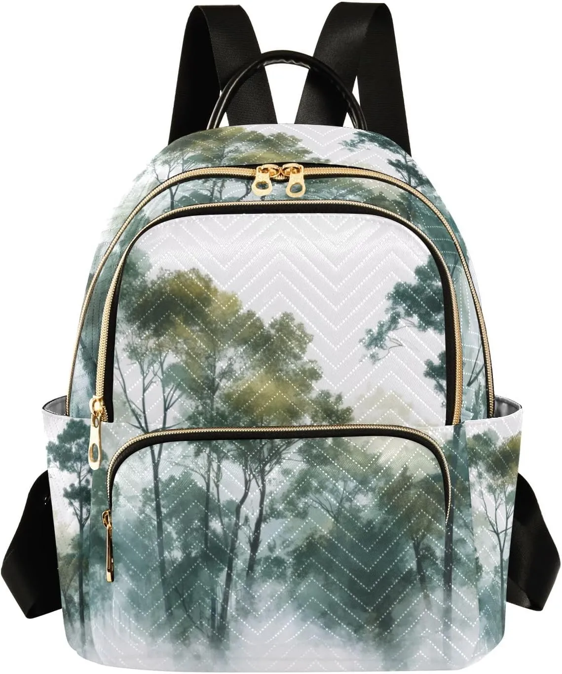 Mini Backpack for Women Pine Trees Mini Backpack Purse Lightweight Small Daypack, 8.5L