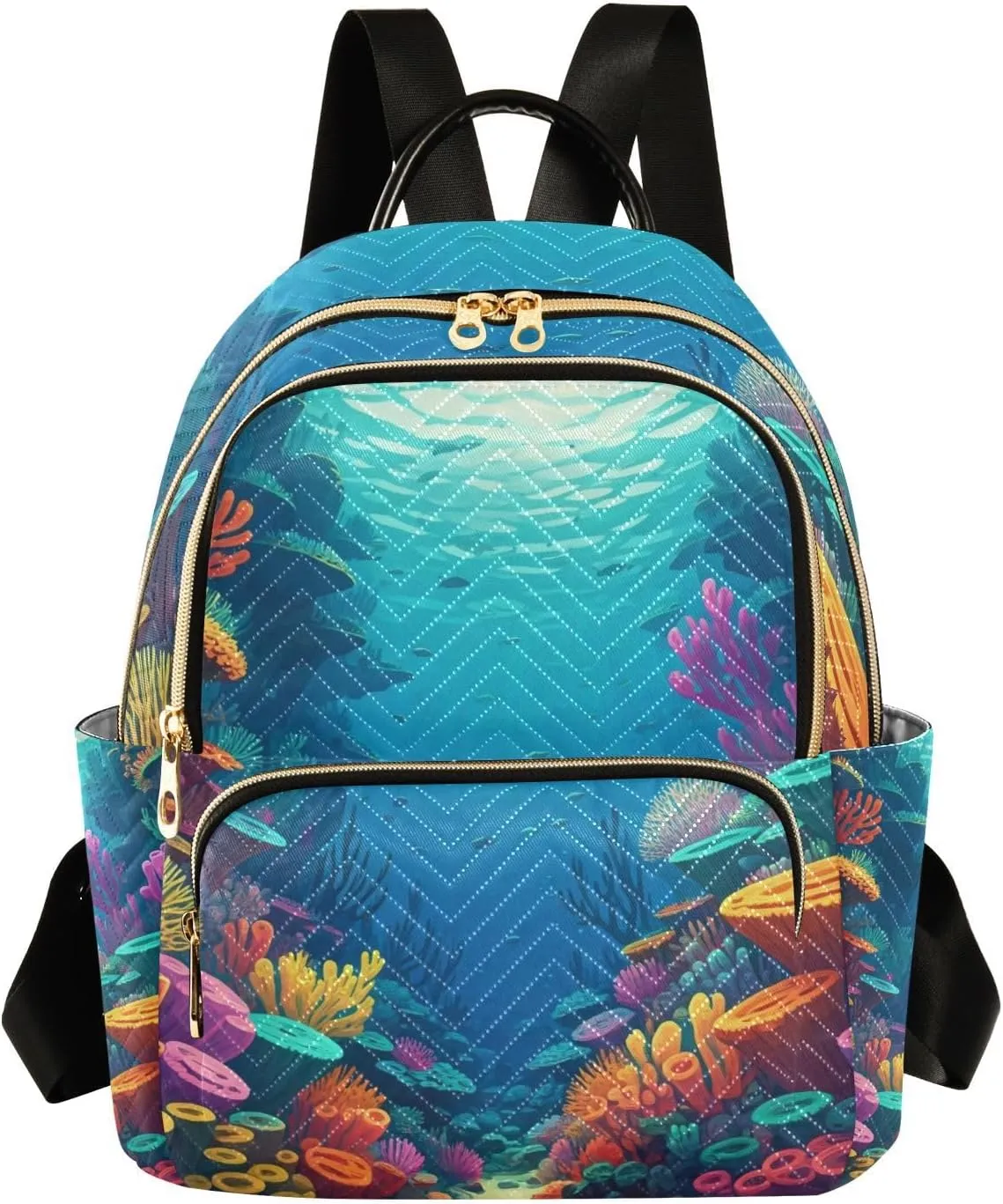 Mini Backpack for Women Seafloor Mini Backpack Purse Lightweight Small Daypack, 8.5L