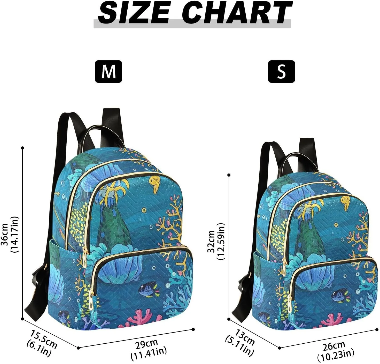 Mini Backpack Quilted Purse for Womens Small Backpack Daypack Coral Pattern for Travel Daily Work,Multi2