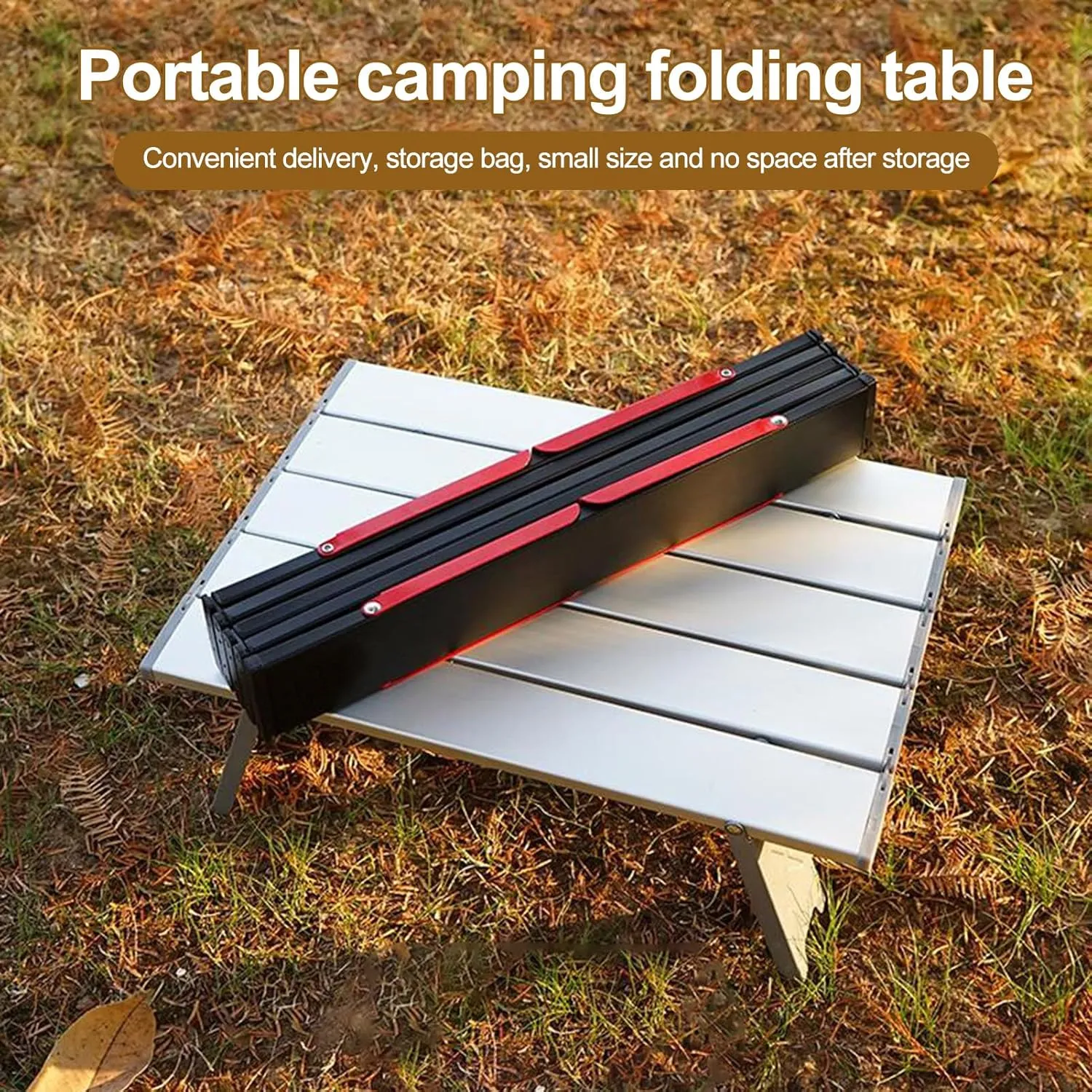 Mini Folding Camping Table, Ultralight Aluminum Beach Table with Solid Construction and Strong Load-Bearing, Portable Collapsible Table for Outdoor Picnic, Traveling (Army Green)