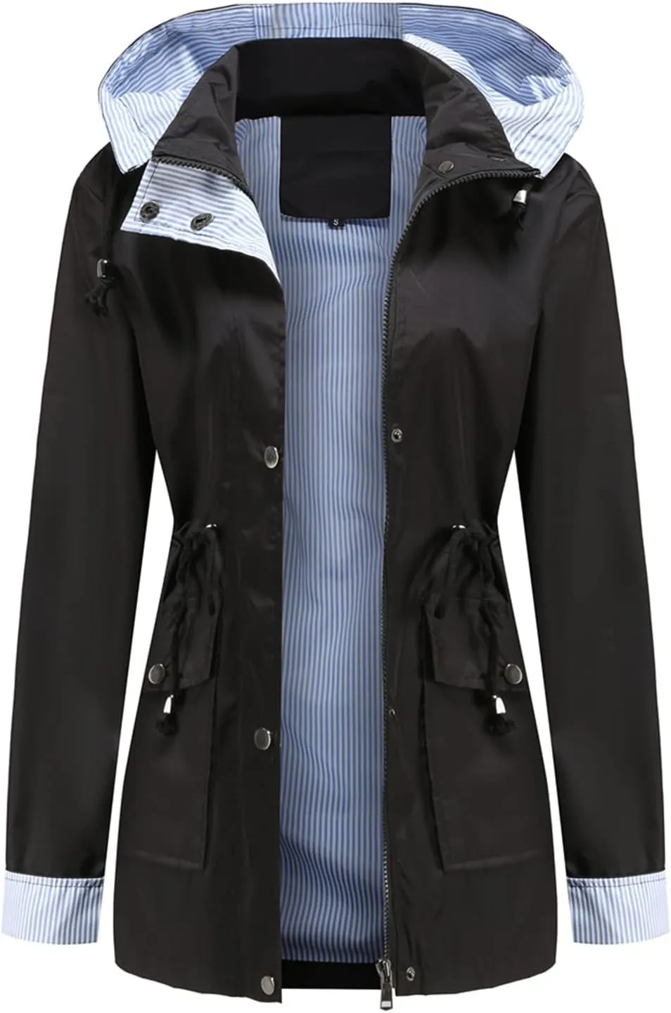 MODFUL Womens lightweight Jackets Waterproof Rain Jacket Windbreaker Outdoor Trench Coats With Hood