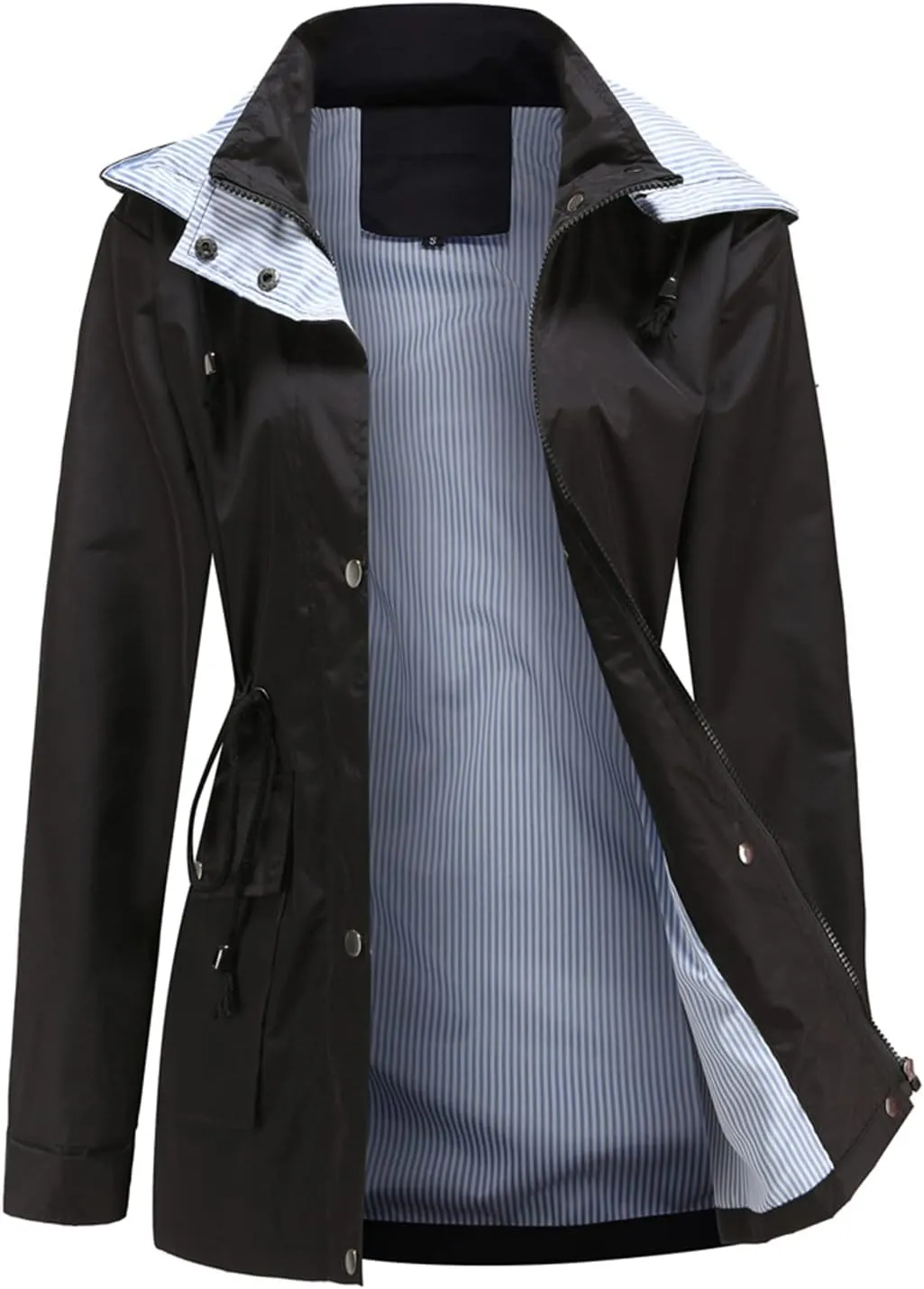 MODFUL Womens lightweight Jackets Waterproof Rain Jacket Windbreaker Outdoor Trench Coats With Hood