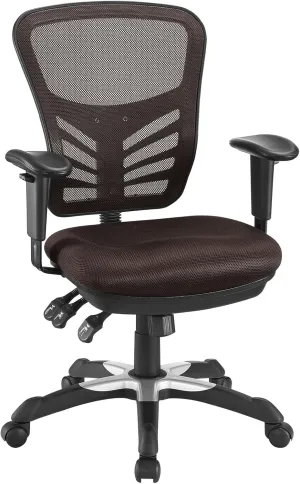Modway Articulate Ergonomic Mesh Office Chair in Brown