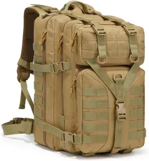 Molle Tactical Backpacks Military Tactical Backpack Military Assault Pack Outdoor 36L-55L Molle Bag Hiking Rucksack (Mud Color)