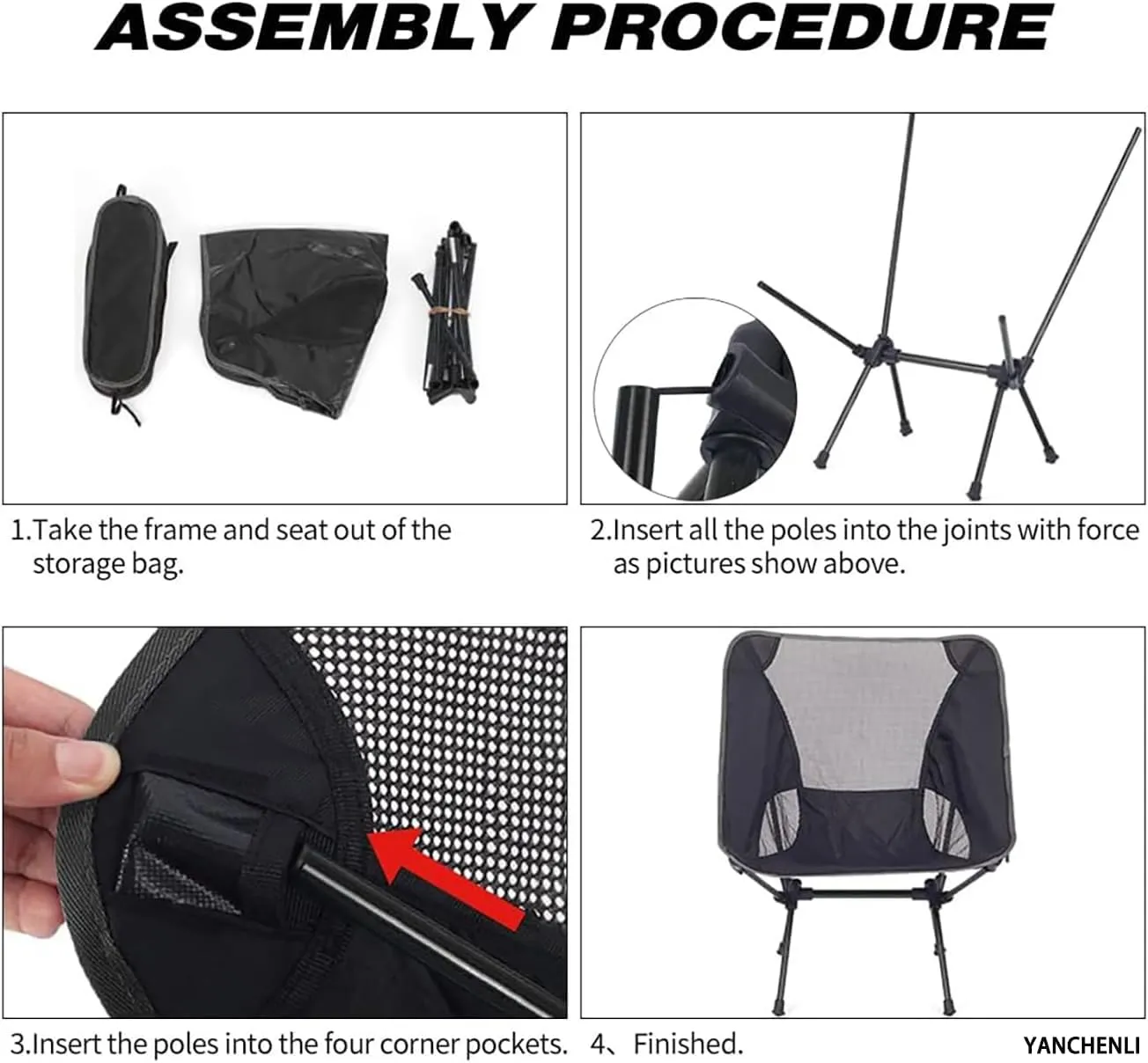Moon Stool Portable Camping Chair Durable and Comfortable Folding Camping Chair, Perfect for Outdoor Activities, Max Load 220 lbs, Made with Aircraft Grade Aluminum (Grey,Small Size)