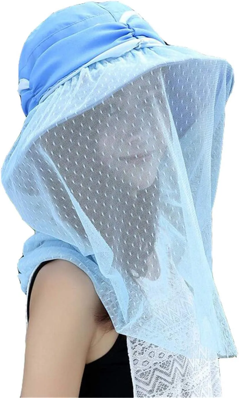 Mosquito Head Net Hat - Safari Hiking Fishing Hats Protection from Bug Insect for Women