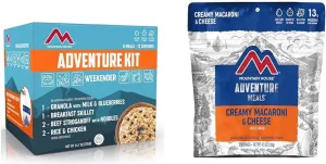 Mountain House Adventure Weekender Kit | Freeze Dried Camping & Backpacking Food | 12 Servings & Creamy Macaroni & Cheese | Freeze Dried Backpacking & Camping Food | 2 Servings