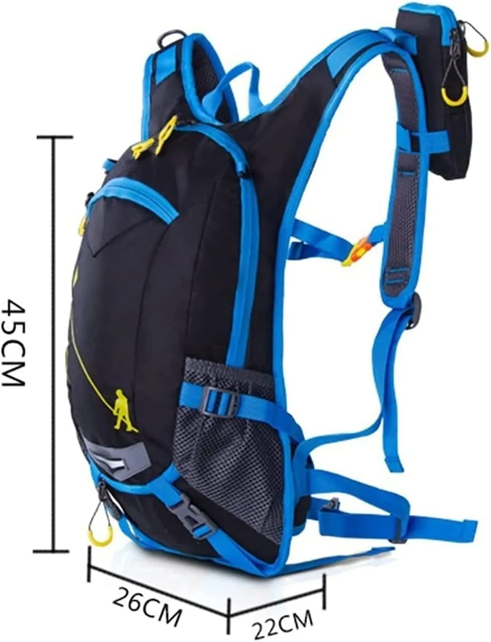 Mountaineering backpack,18L Water Resistance Nylon Internal Frame Backpack with Rain Cover(Red)