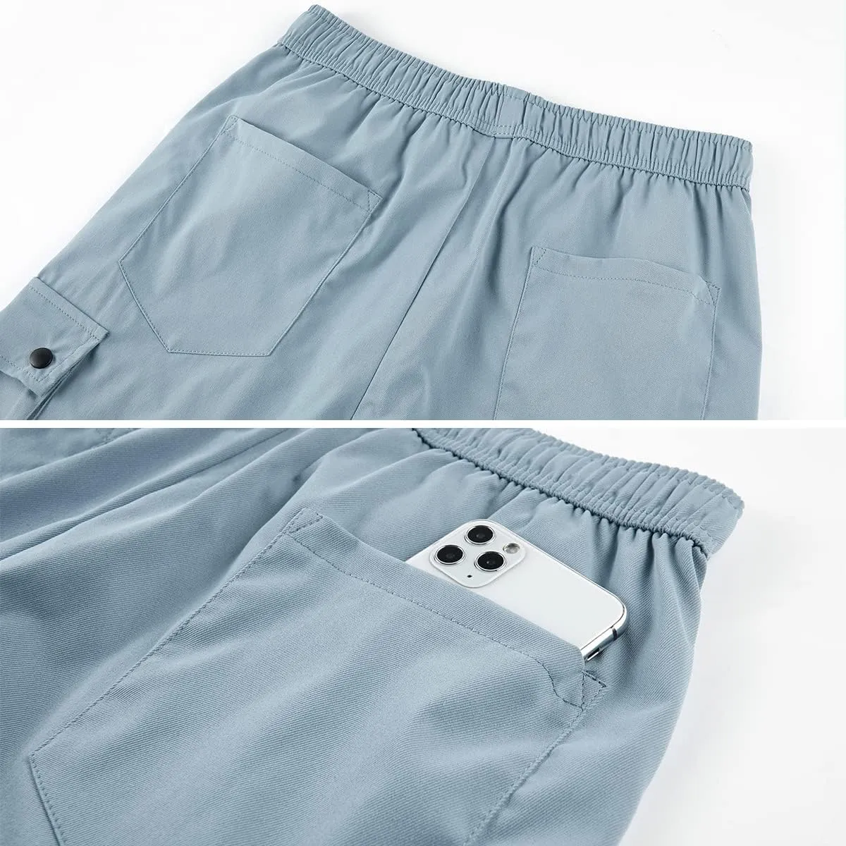 Msmsse Women's Cargo Hiking Shorts Soft Casual Lightweight Sports Knee Length Summer Shorts