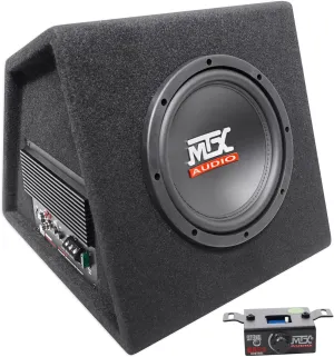 MTX AUDIO RTP8A 8" 120W Car Loaded Subwoofer Enclosure Amplified Box Vented
