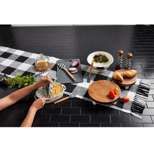 Mud Pie Checkered Bistro Cutting Board Set