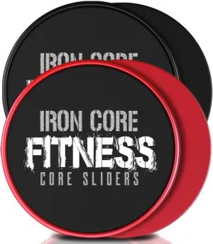 Multi Pack Core Sliders for Working Out, Dual Sided Exercise Gliding Discs (2 pack, Black & Red sets) for Use on All Surfaces, Gym & Home Total Body Workout Equipment, Great for Group Fitness Training, Gliders in Bulk for Workout