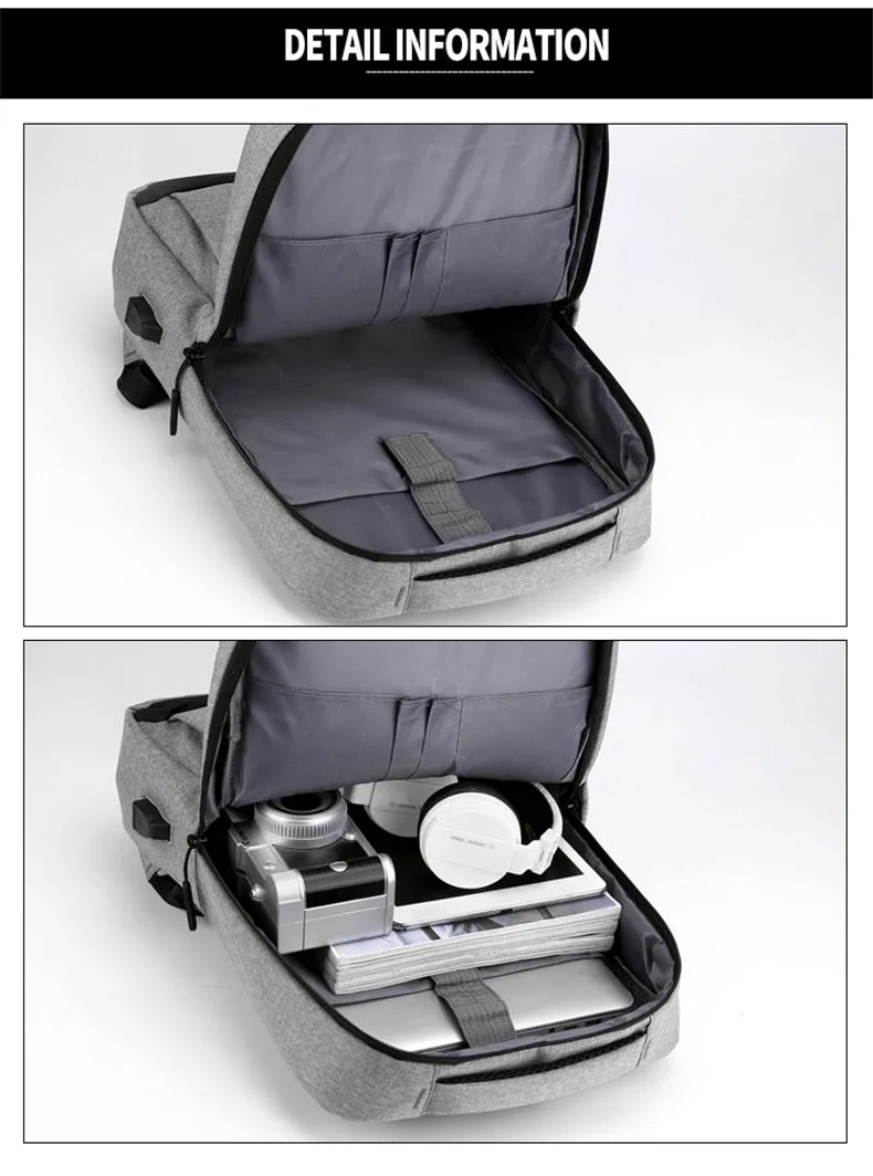 Multifunctional Waterproof Laptop Backpack With USB Charging