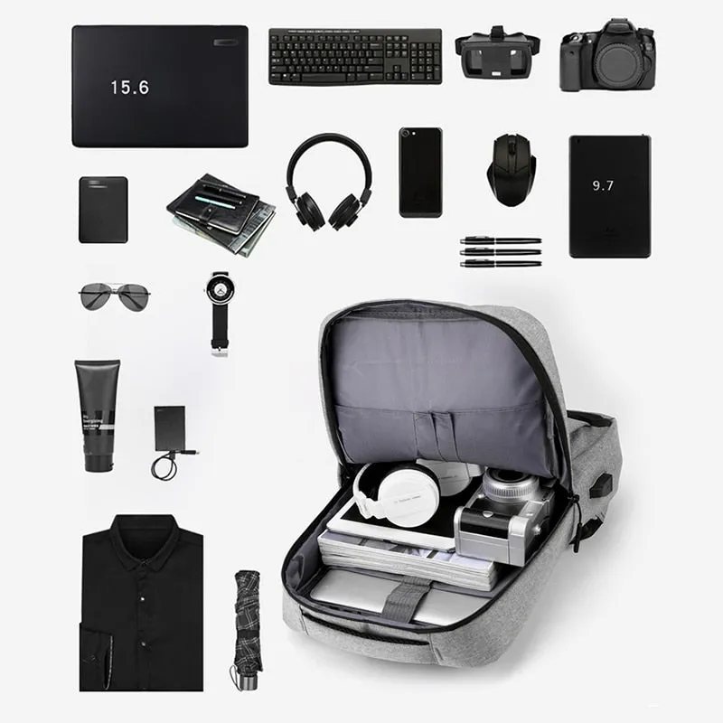 Multifunctional Waterproof Laptop Backpack With USB Charging