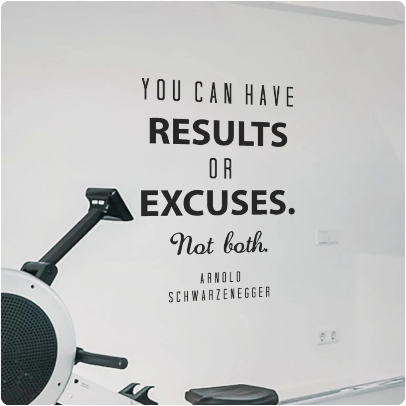 My Vinyl Story - Arnold Schwarzenegger You Can Have Results Wall Decal - Motivational Sticker Quote, Inspirational Vinyl Art Decor for Home Gym, Fitness, Workout, Removable (Black, 17x25 inches)