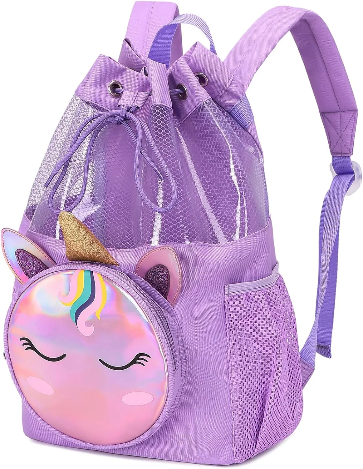 mygreen Drawstring Backpack Gym Cinch Bag for Swim Beach Sports Waterproof for Kids