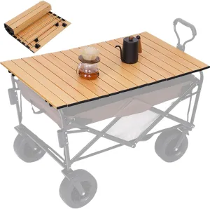 Naisicore Wagon Table Top, 46x70cm Foldable Carbon Steel Wagon Table Top Attachment, Heavy Duty Portable Wagon Board for Outdoor Picnic Camping