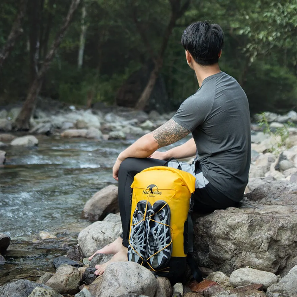 Naturehike 30L TPU Dry Wet Separation Waterproof Bag Outdoor Camping Tent Equip Backpack Large Capacity Portable - Yellow