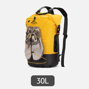 Naturehike 30L TPU Dry Wet Separation Waterproof Bag Outdoor Camping Tent Equip Backpack Large Capacity Portable - Yellow