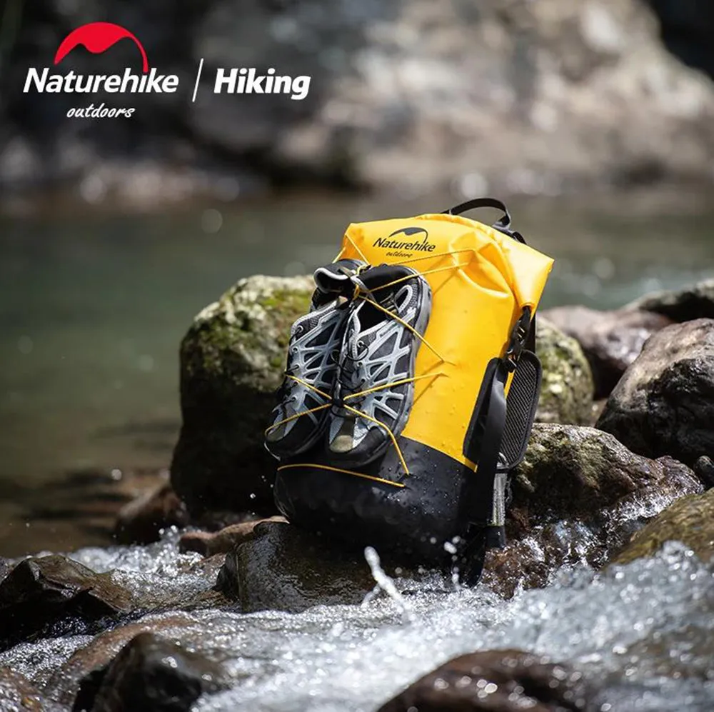Naturehike 30L TPU Dry Wet Separation Waterproof Bag Outdoor Camping Tent Equip Backpack Large Capacity Portable - Yellow