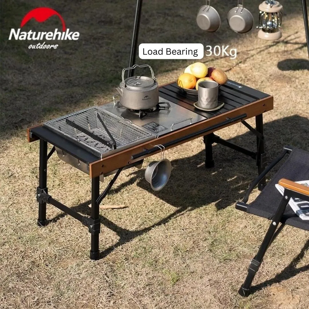 Naturehike IGT Outdoor Folding Combination Table Aluminum Alloy Beech