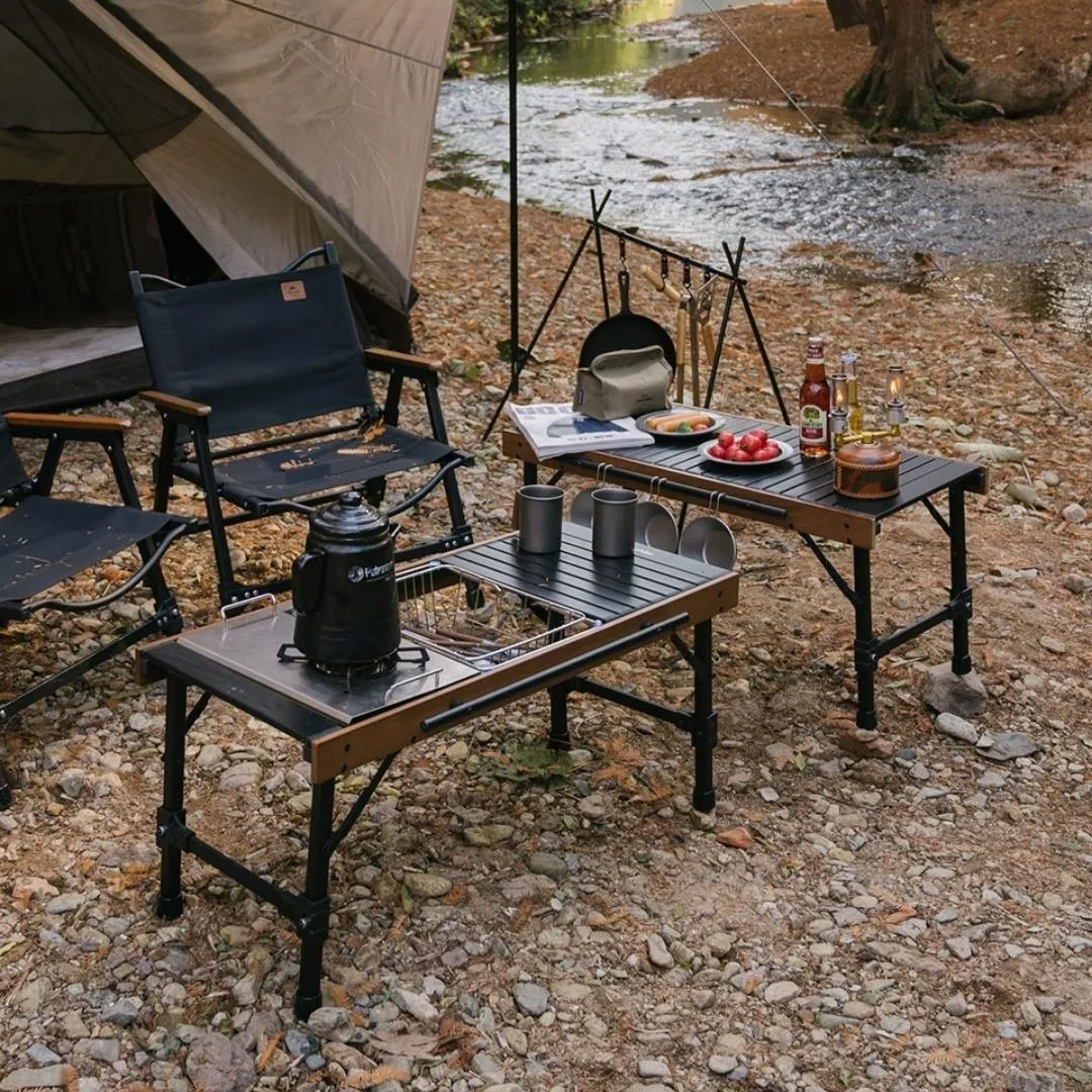 Naturehike IGT Outdoor Folding Combination Table Aluminum Alloy Beech