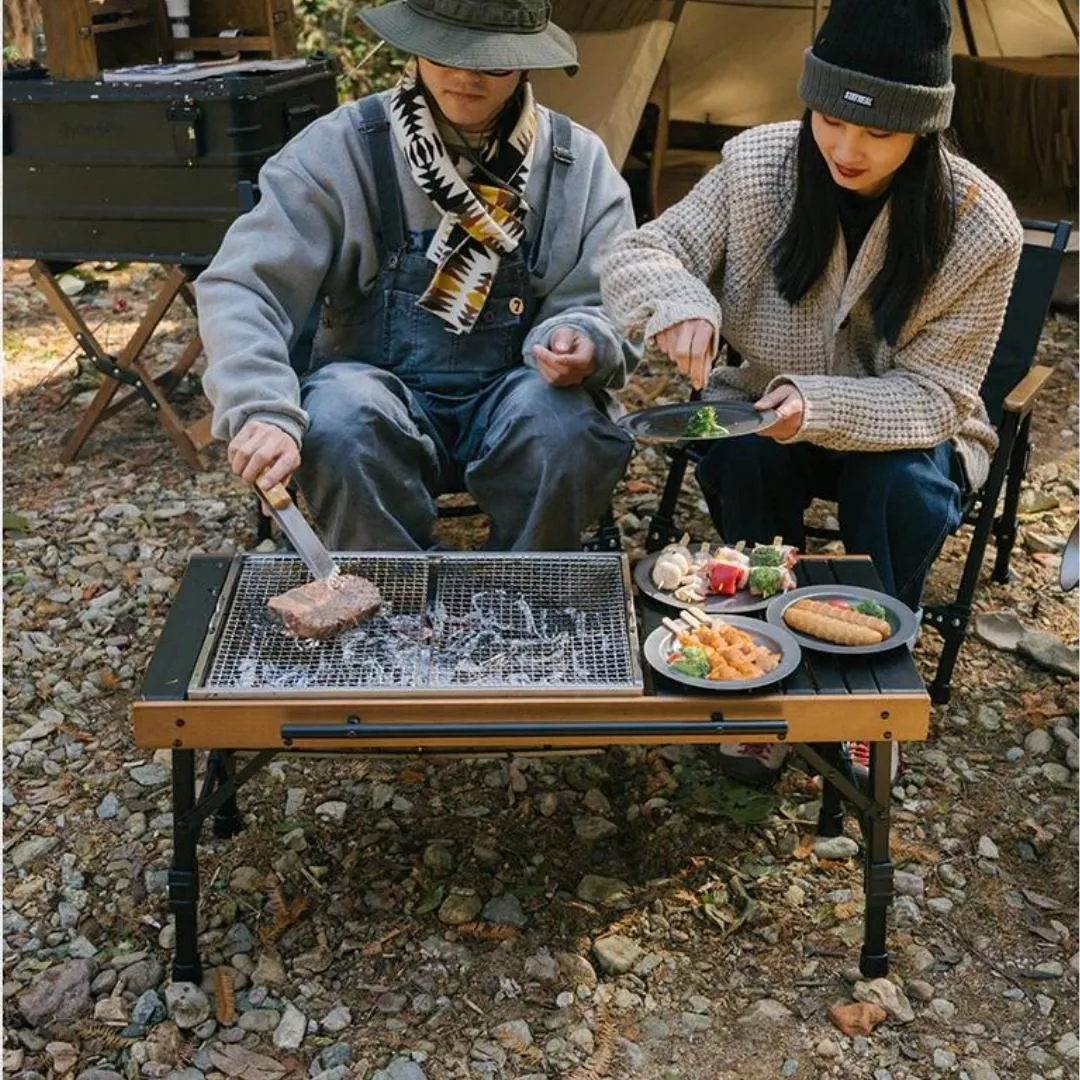 Naturehike IGT Outdoor Folding Combination Table Aluminum Alloy Beech