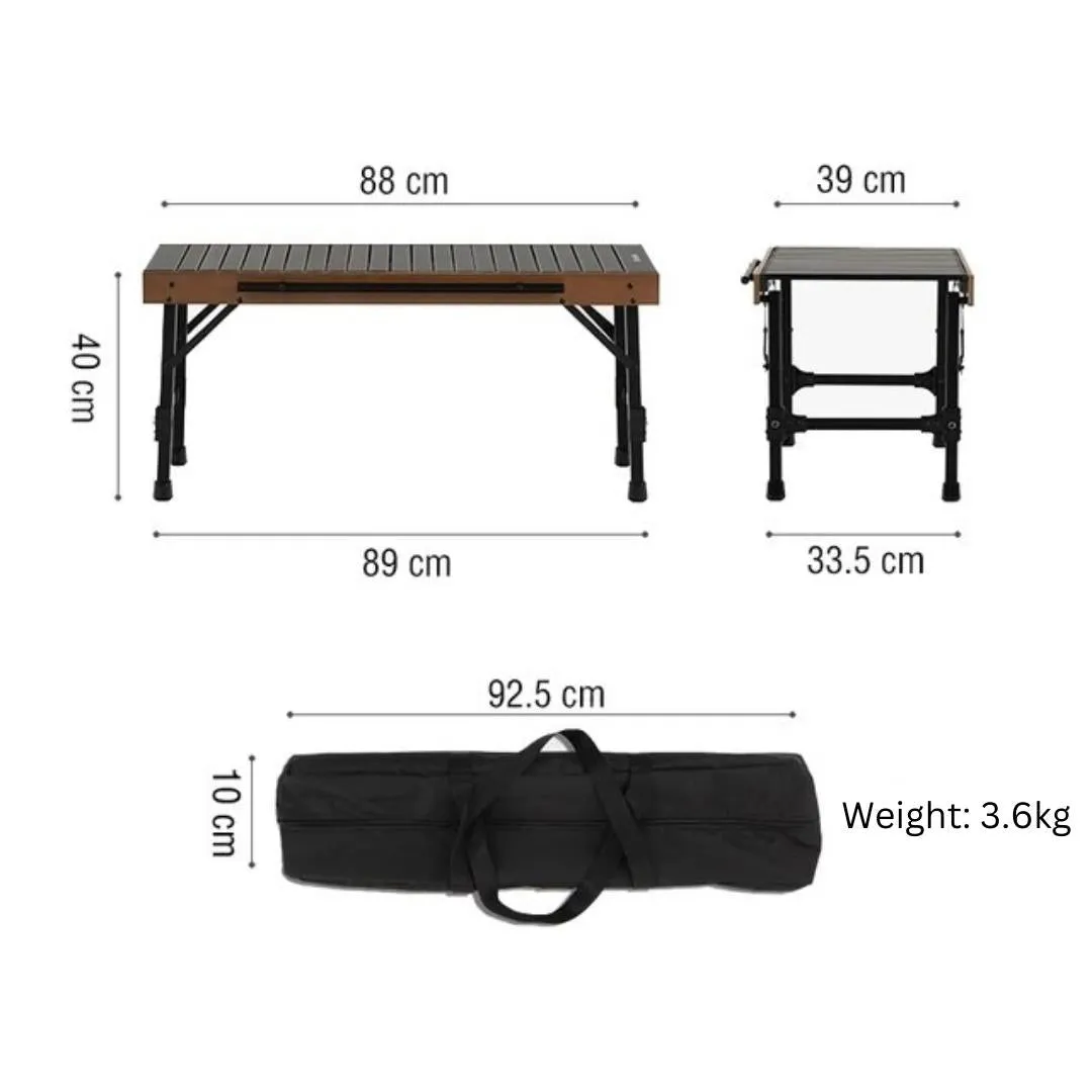 Naturehike IGT Outdoor Folding Combination Table Aluminum Alloy Beech