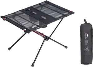 Naturehike Oxford Ultralight Rectangular Folding Table Picnic Camping Table Kitchen Table Portable Hiking Camping Outdoor (Black)