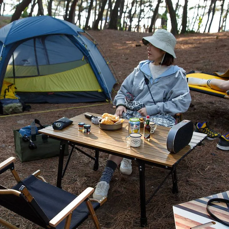 Naturehike Wood Grain Telescopic Foldable Picnic Table MW03