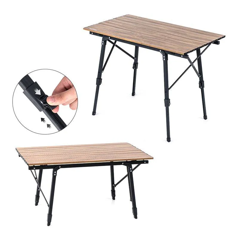 Naturehike Wood Grain Telescopic Foldable Picnic Table MW03