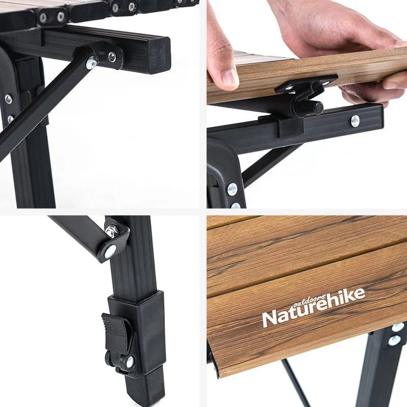 Naturehike Wood Grain Telescopic Foldable Picnic Table MW03