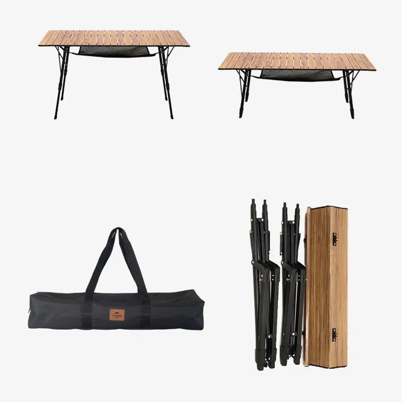 Naturehike Wood Grain Telescopic Foldable Picnic Table MW03