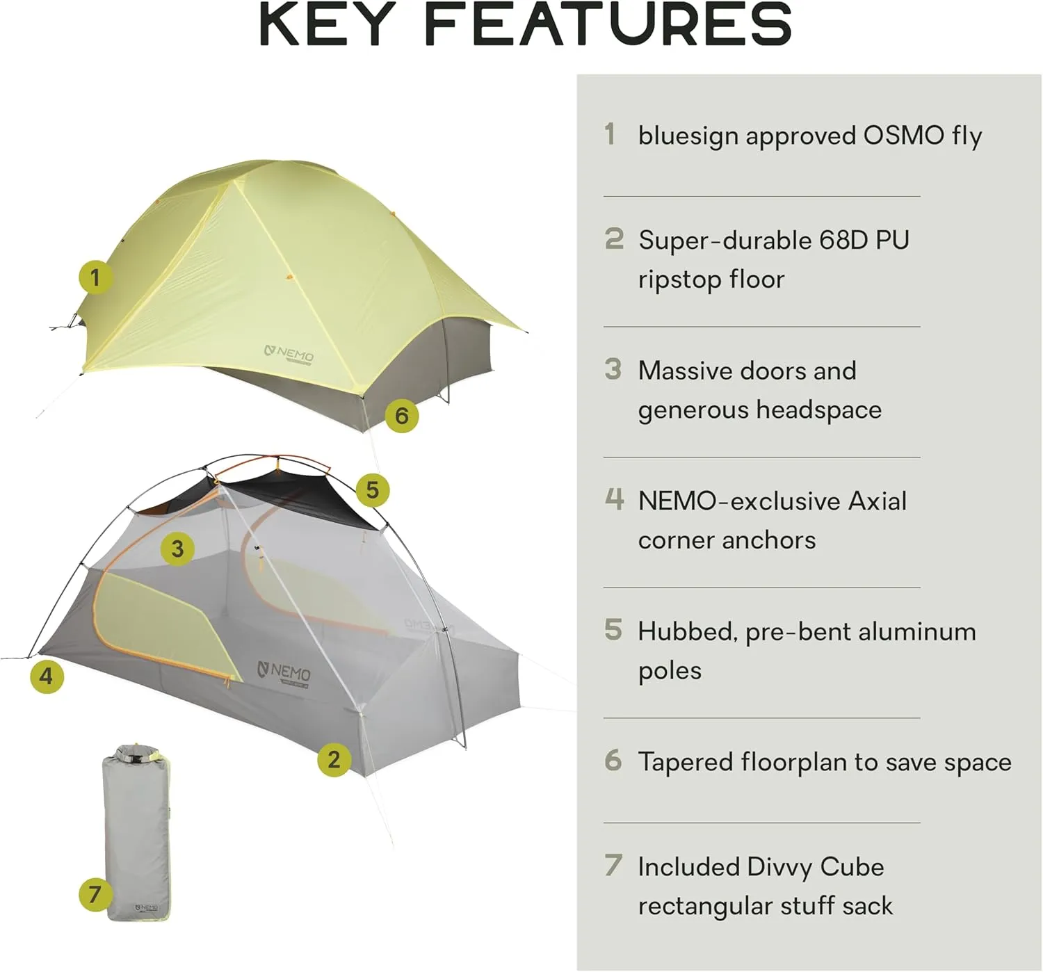NEMO Equipment Mayfly OSMO Lightweight Backpacking Tent