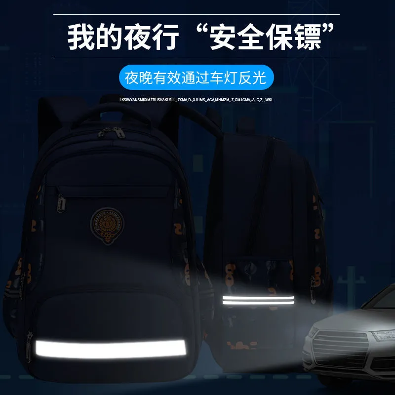 New Children's Schoolbag Lightweight Breathable Large Capacity Backpack for Primary and Secondary School Boys Custom Wholesale Factory Direct Sales