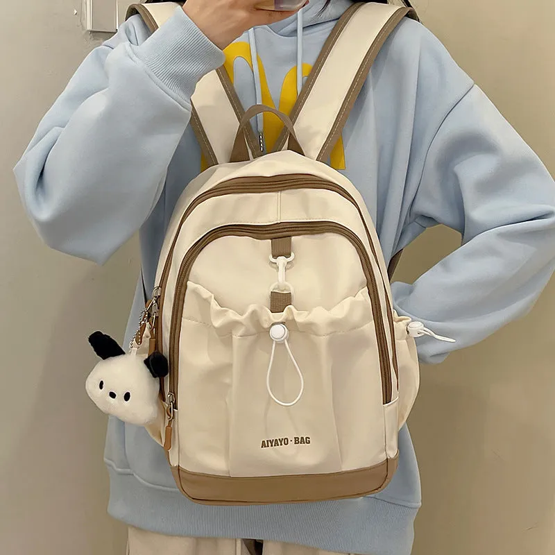New Schoolbag Japanese Ins Backpack Lightweight Minority All-Match College Students' Backpack Travel Trip Backpack