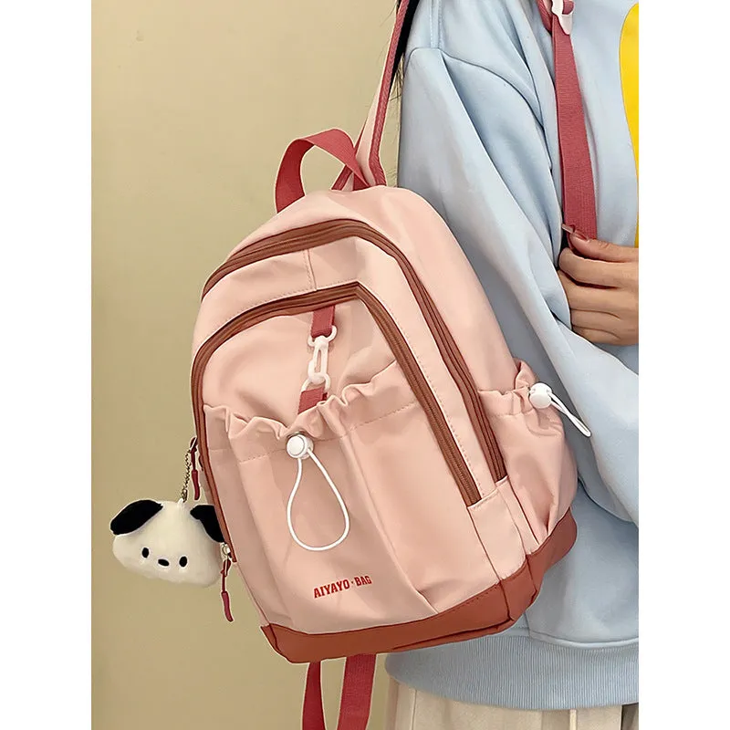 New Schoolbag Japanese Ins Backpack Lightweight Minority All-Match College Students' Backpack Travel Trip Backpack