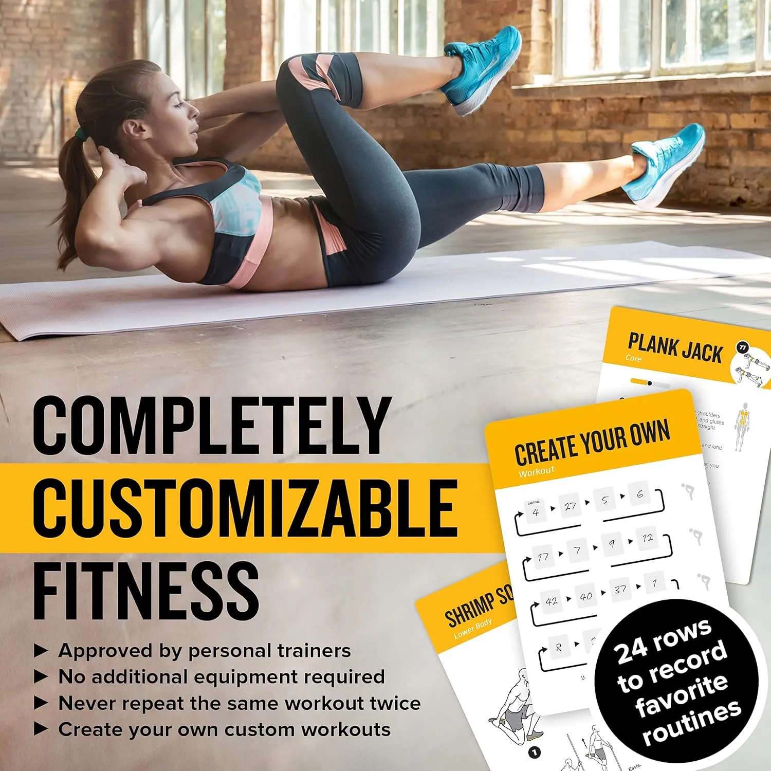 NewMe Fitness Bodyweight Workout Cards, Instructional Fitness Deck for Women & Men, Beginner Fitness Guide to Training Exercises at Home or Gym (Bodyweight, Vol 2)