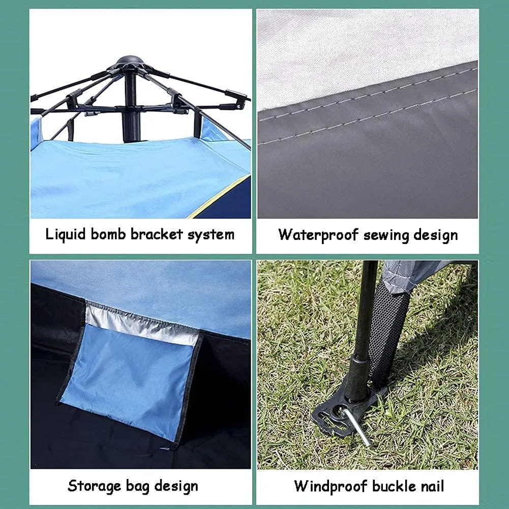 NIEH Instant Pop Up Camping Tents, Outdoor Family Tent Lightweight Waterproof Sun Shade Easy Setup Festival Dome Tent
