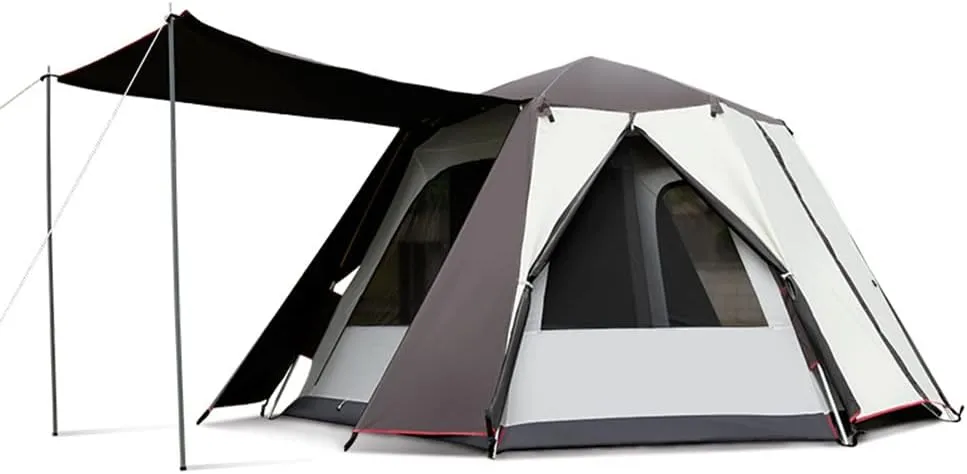 NIEH Tent with Sun Shelter 3-4 People Family Tent Waterproof Outdoor Camping Cotton Tent Luxury Yurt Tent for Mountaineering Hiking Camping