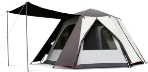 NIEH Tent with Sun Shelter 3-4 People Family Tent Waterproof Outdoor Camping Cotton Tent Luxury Yurt Tent for Mountaineering Hiking Camping